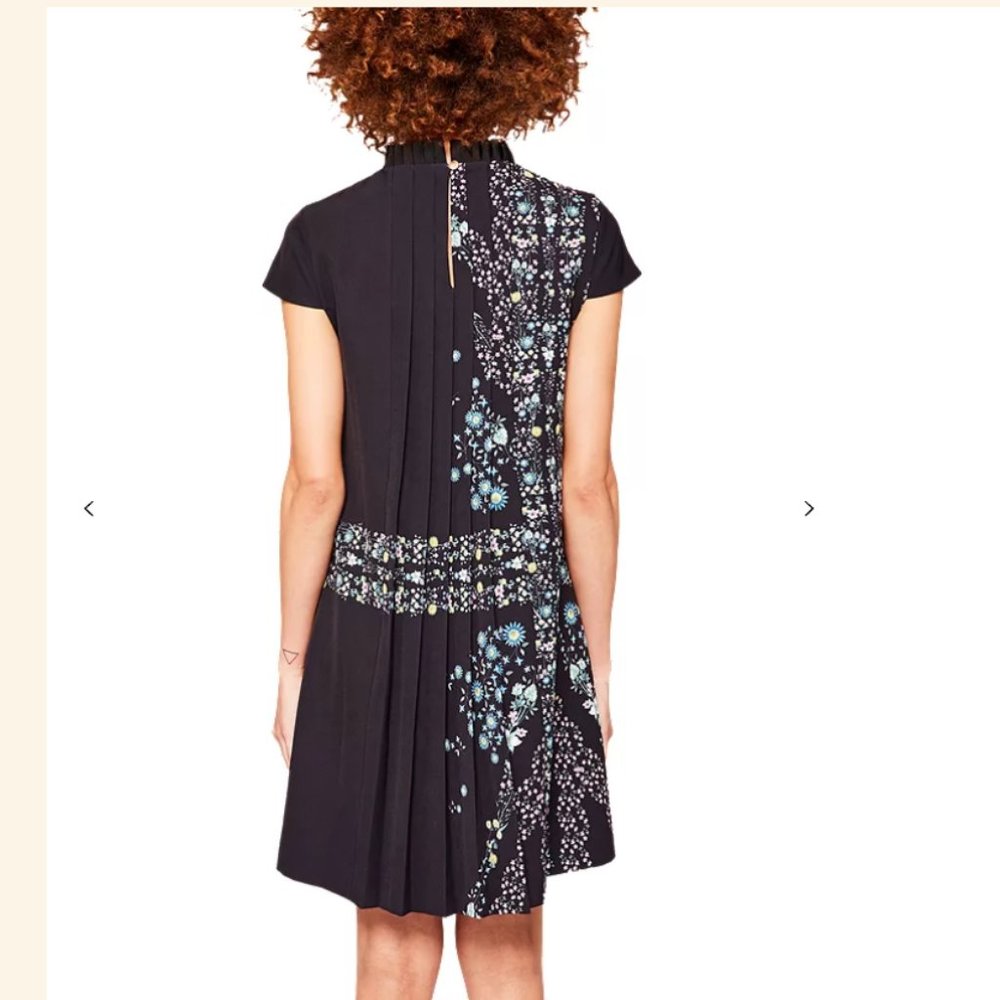 Ted Baker Abbew Unity Flag Print Tunic Dress in Black size 2 nwot - Picture 2 of 9